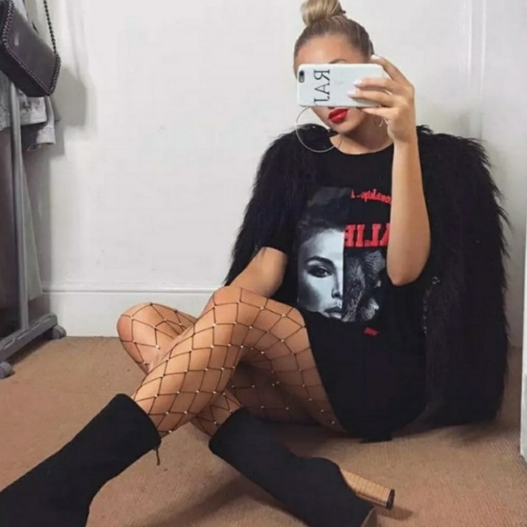 **2/$30** Black Studded Wide Fishnets - Picture 4 of 5